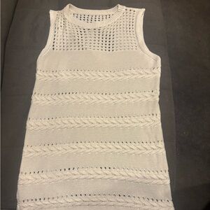 NWOT White Knit Sleeveless Top